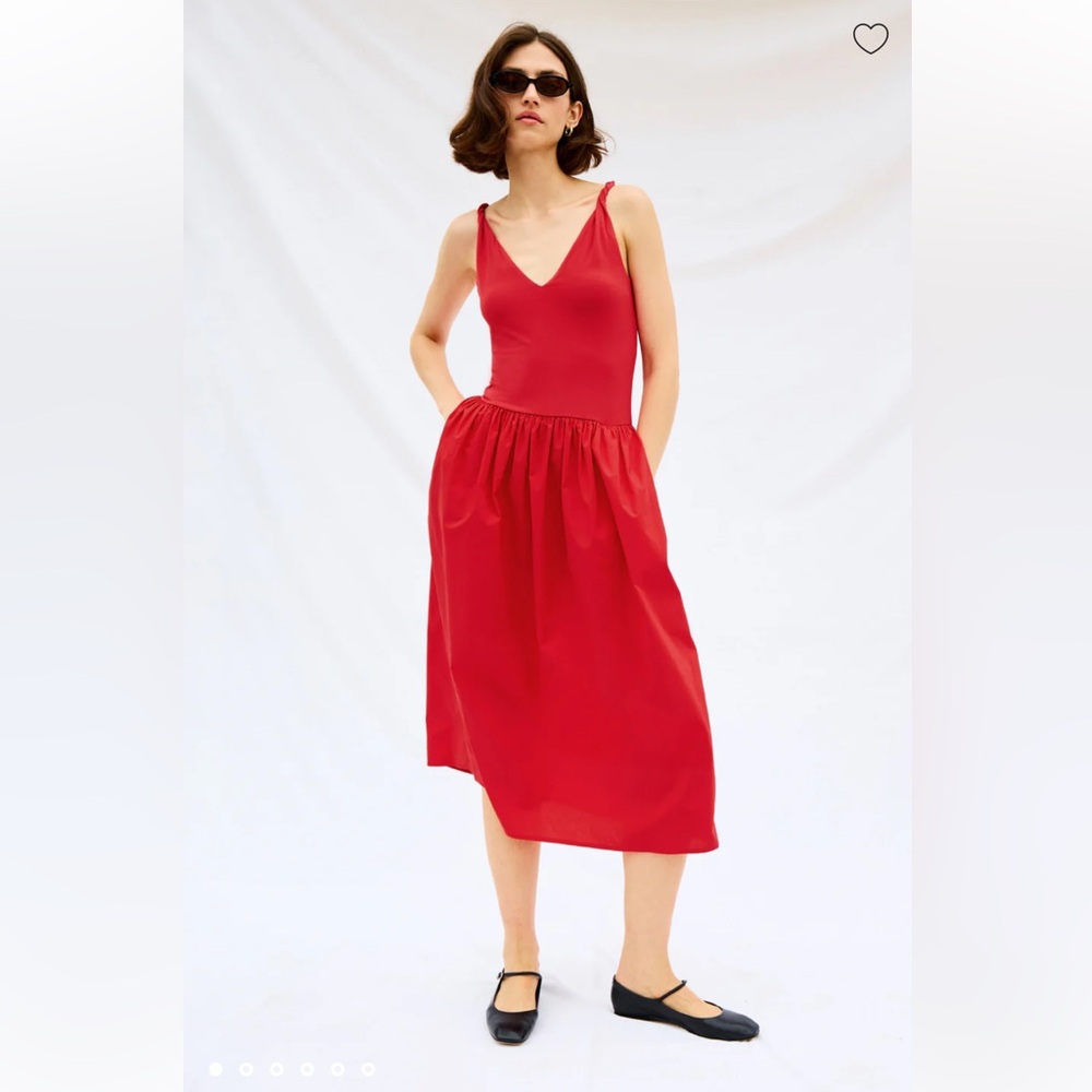 Rails Franca Midi Dress in Cherry